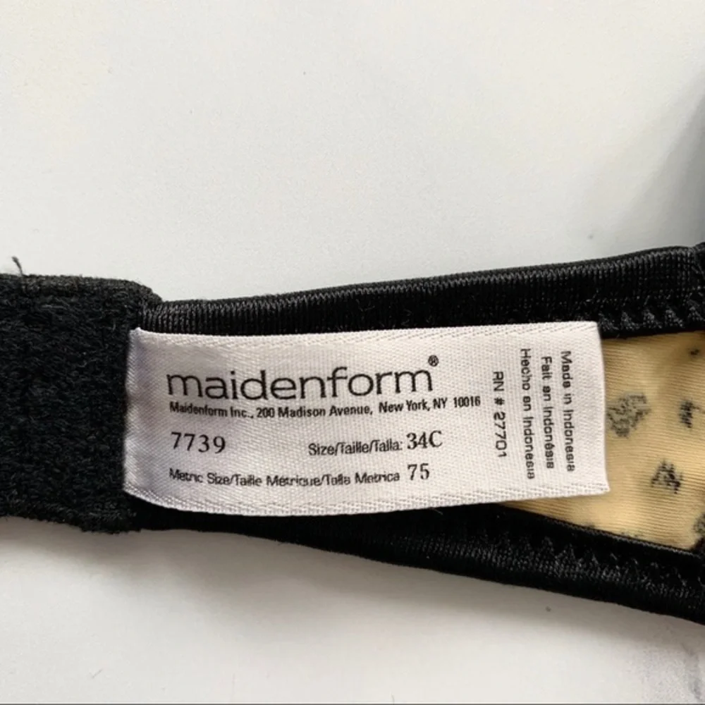 Maidenform Wirefree Plunging Leopard Print Bra 34C